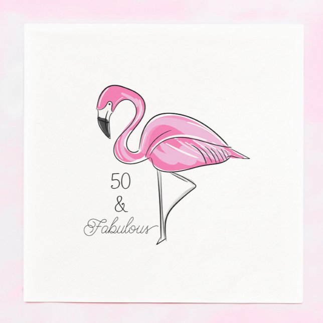 Servilleta De Papel Cincuenta y fabuloso flamenco rosa (Subido por el creador)