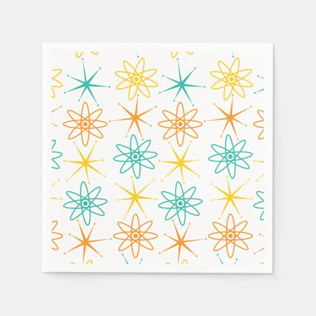 Servilleta De Papel Cincuenta y tantos átomos y estrellas servilletas (Anverso)