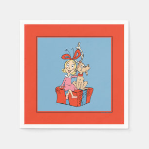 Servilleta De Papel Cindy Lou Who y Max Regalo de Navidad