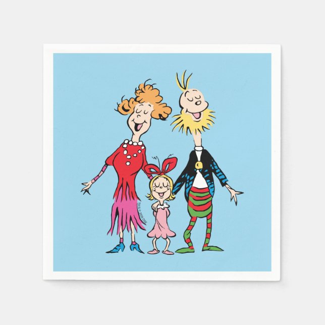 Servilleta De Papel Cindy Lou Who's Family Portrait (Anverso)