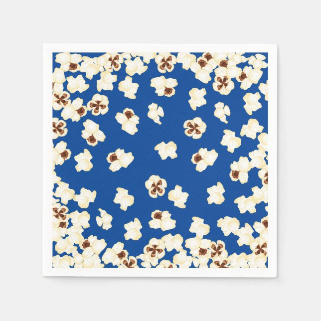 Servilleta De Papel Cine de la fiesta de cumpleaños de Popcorn (Anverso)