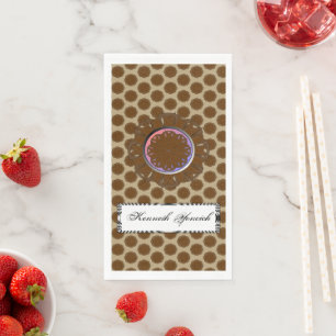 Servilleta De Papel Cinta de flores marrones de Kenneth Yoncich