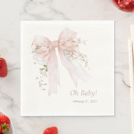 Servilleta De Papel Cinta de rubor Coquette "Oh Baby" Baby Shower