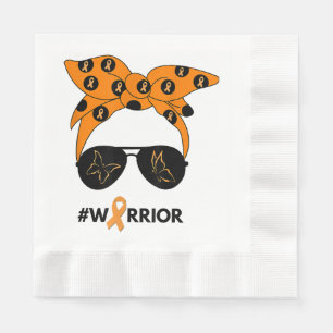 Servilleta De Papel Cinta naranja Guerrera del Cáncer de Riñón Bandana