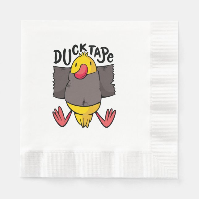 Servilleta De Papel Cinta Pato Divertido (Anverso)