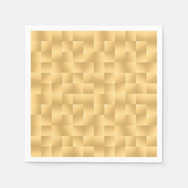 Servilleta De Papel Cintas satinadas tejidas - Sombras de oro (Anverso)