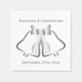 Servilleta De Papel Cintas Y Cinta De Paquetes Boda Plateado