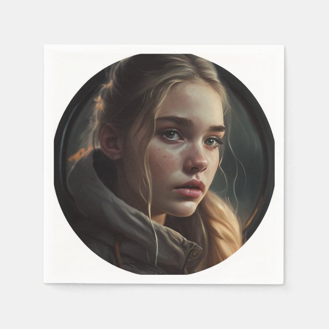 Servilleta De Papel Circle girl (Anverso)