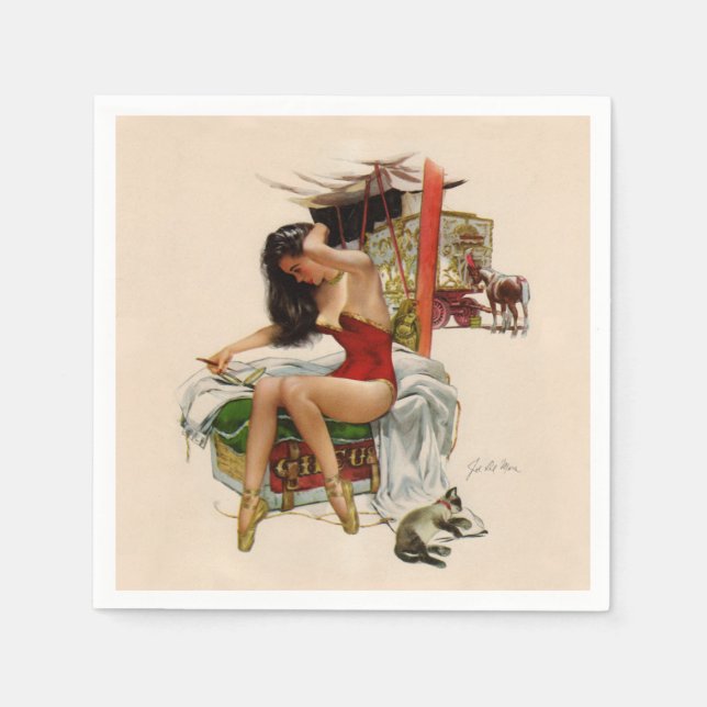 Servilleta De Papel Circo itinerante (Anverso)