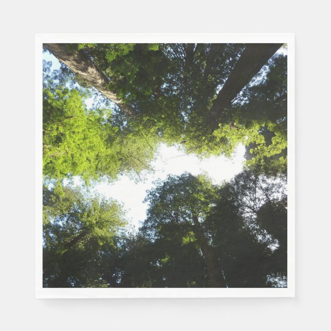Servilleta De Papel Círculo de árboles de secoya en el Parque Nacional (Anverso)