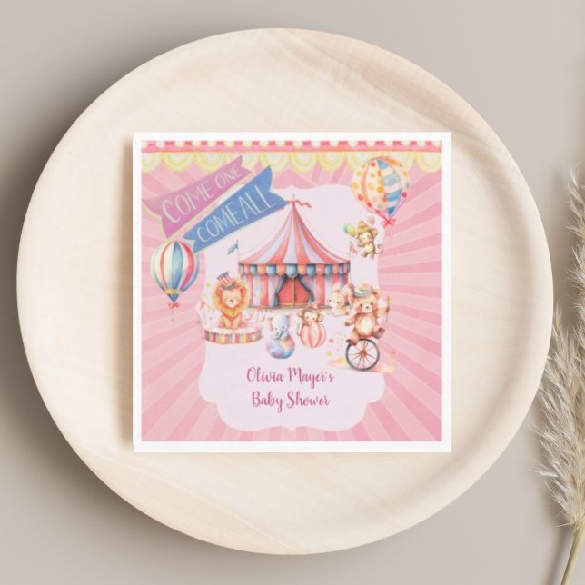 Servilleta De Papel Círculo de Carnaval de color rosa (Subido por el creador)