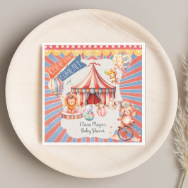 Servilleta De Papel Círculo de Carnaval Neutral Cute - Baby Shower