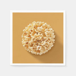 Servilleta De Papel Círculo de palomitas en un fondo marrón