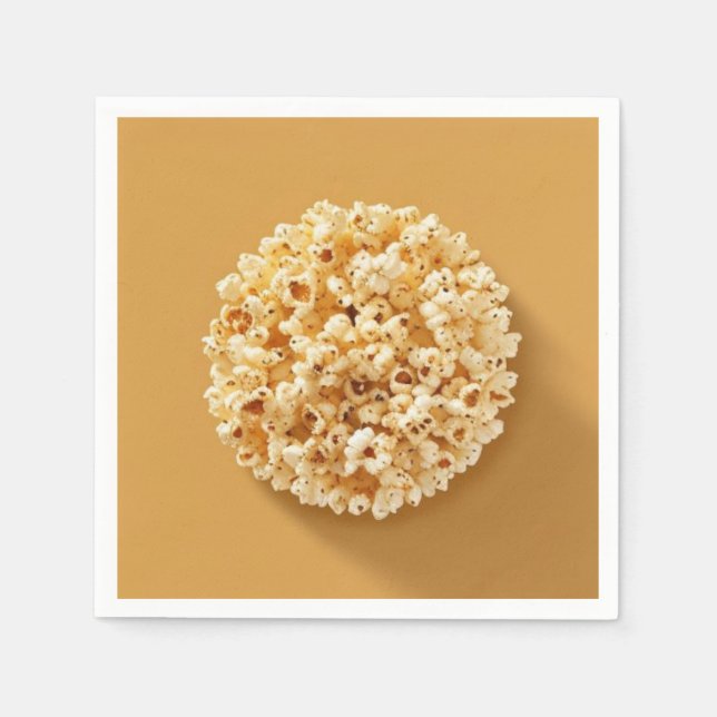 Servilleta De Papel Círculo de palomitas en un fondo marrón (Anverso)