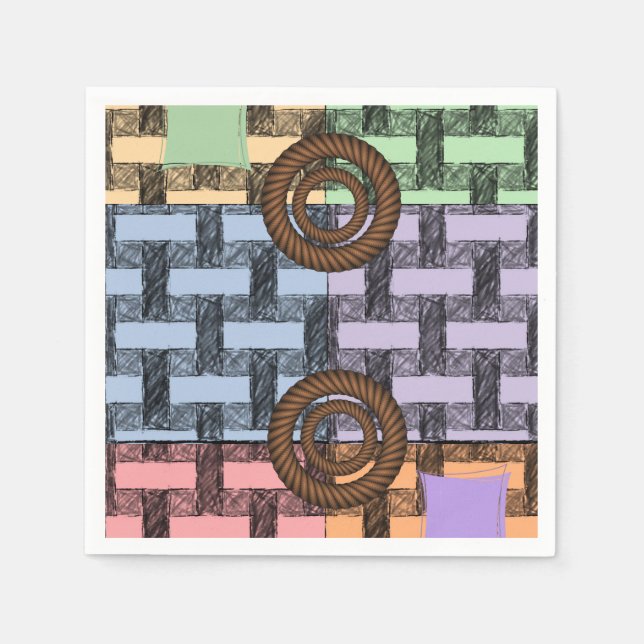 Servilleta De Papel Círculo de servilletas de papel (Anverso)