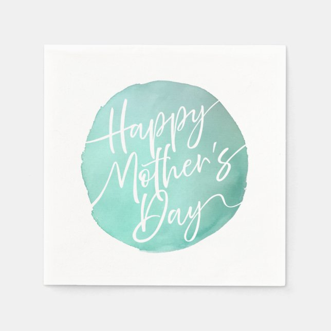 Servilleta De Papel Círculo simple de acuarela guion del día de la Mad (Anverso)