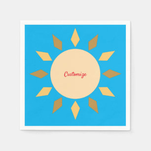 Servilleta De Papel Círculo solar geométrico Thunder_Cove