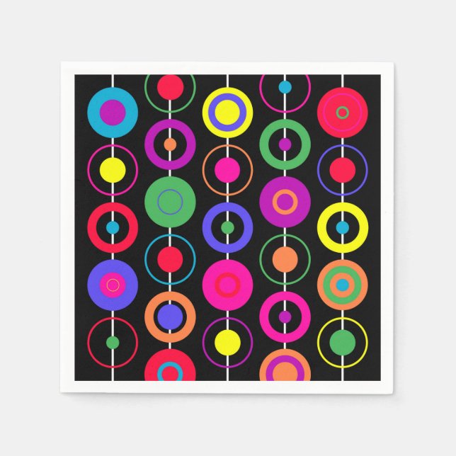 Servilleta De Papel Círculos de diseño (Anverso)