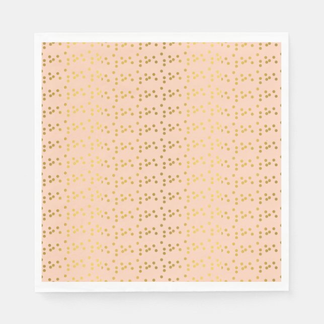 Servilleta De Papel Círculos dorados estampados (Anverso)