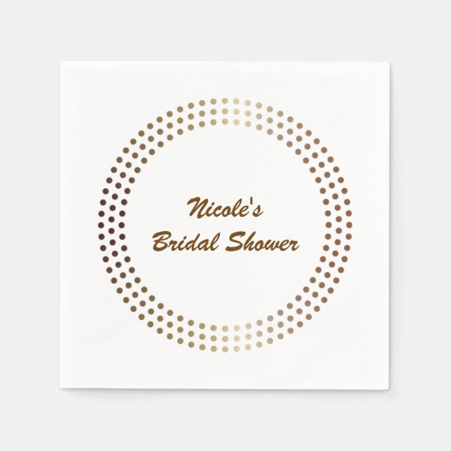 Servilleta De Papel Círculos dorados punteados Fiesta de puntos modern (Anverso)