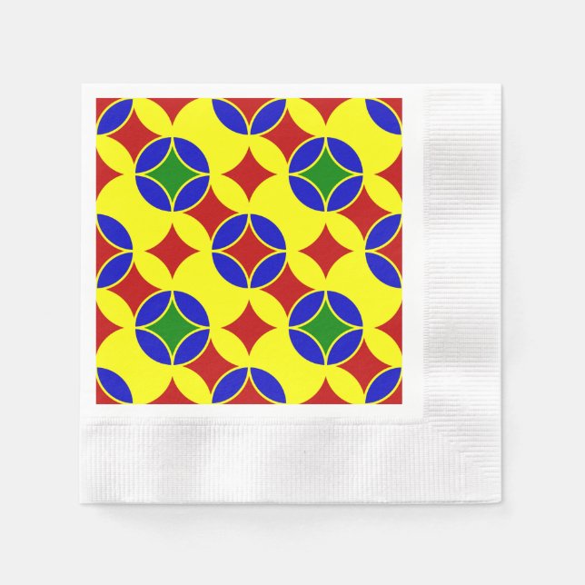 Servilleta De Papel Círculos primarios-3 NAPKINS DE PAPEL (Anverso)