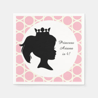 Servilleta De Papel Círculos rosados Princesa Personalizado Papel de c