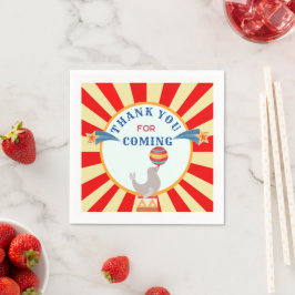 Servilleta De Papel Circus Act Gracias Fiestas Napkins