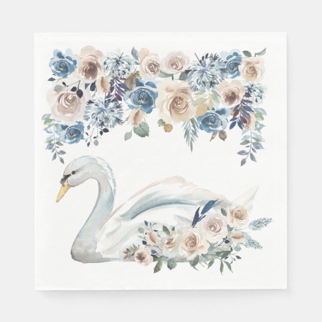 Servilleta De Papel Cisne blanco (Anverso)