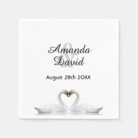 Cisnes blancos enamorados de nombres boda