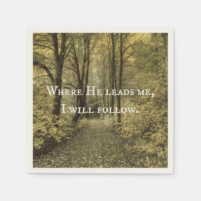 Servilleta De Papel Cita cristiana donde me dirige (Anverso)