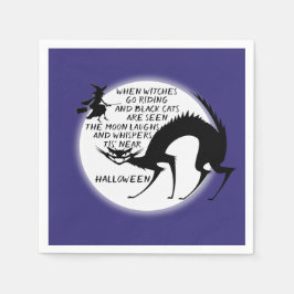 Servilleta De Papel Cita de brujas y gatos negros