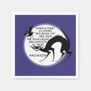 Servilleta De Papel Cita de brujas y gatos negros