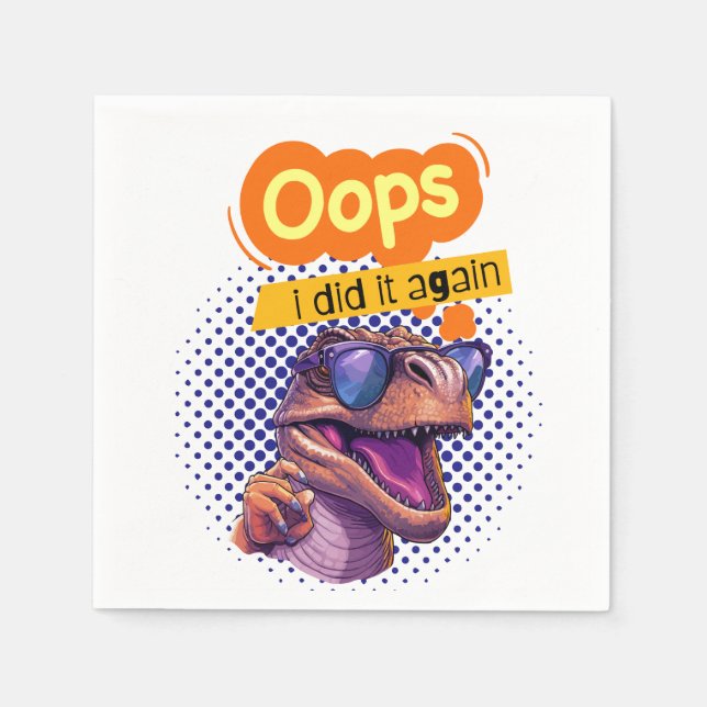 Servilleta De Papel cita de dinosaurios (Anverso)