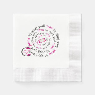 Servilleta De Papel Cita de Girona Buen gusto en la música mal gusto e