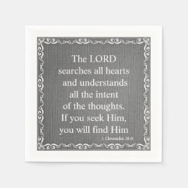 Servilleta De Papel Cita de la Biblia del Antiguo Testamento - 1 Cróni