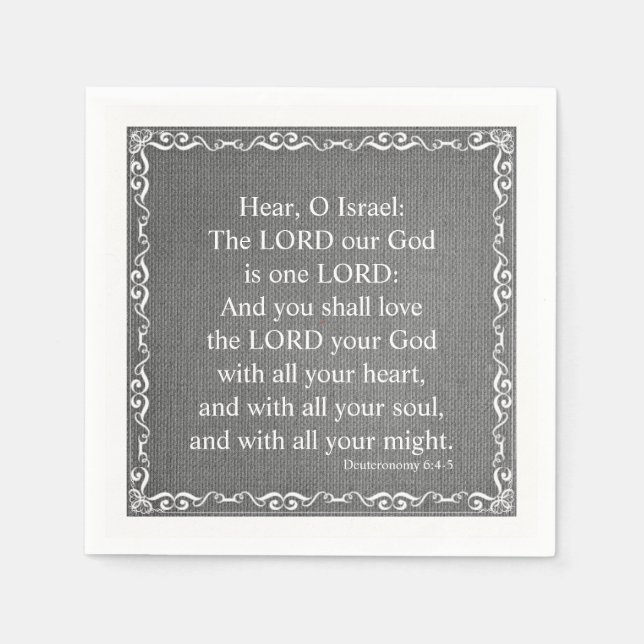 Servilleta De Papel Cita de la Biblia del Antiguo Testamento - Deutero (Anverso)