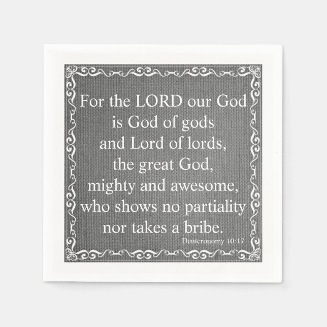 Servilleta De Papel Cita de la Biblia del Antiguo Testamento - Deutero (Anverso)