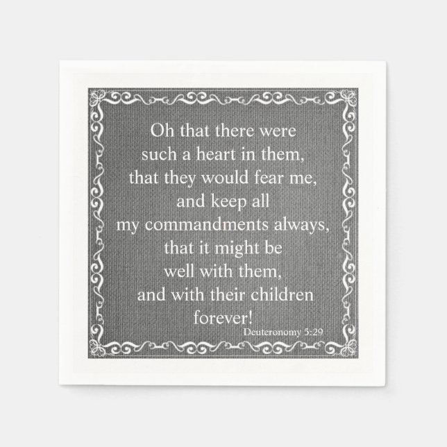 Servilleta De Papel Cita de la Biblia del Antiguo Testamento - Deutero (Anverso)