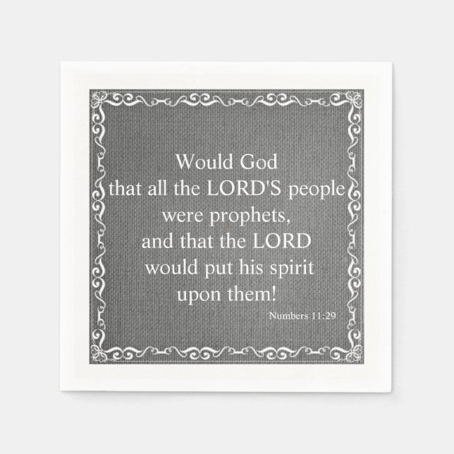 Servilleta De Papel Cita de la Biblia del Antiguo Testamento - Números (Anverso)