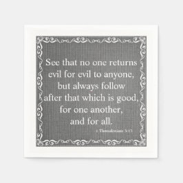 Servilleta De Papel Cita de la Biblia del Nuevo Testamento - 1 Tesalón