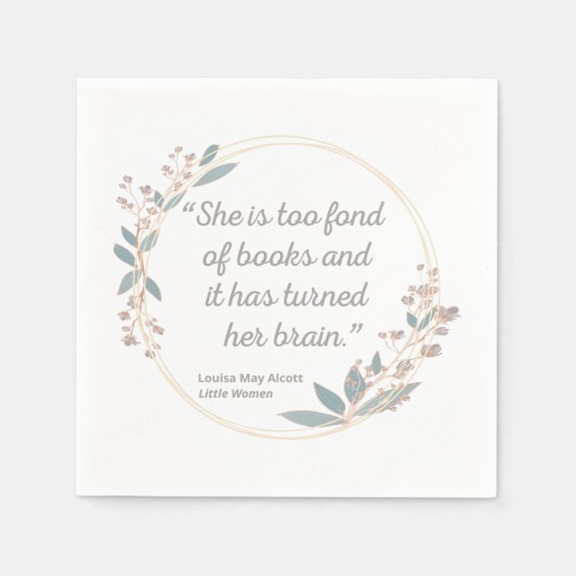 Servilleta De Papel Cita de mujeres pequeñas II - Estilo lindo (Anverso)