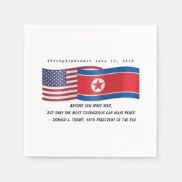 Servilleta De Papel Cita de reunión histórica de Donald Trump Kim Jong