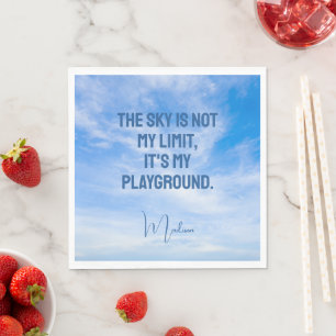Servilleta De Papel Cita de Sky de nombre personalizado