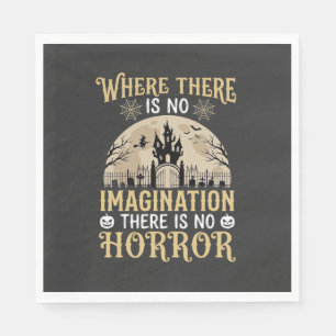 Servilleta De Papel Cita de Terror de Halloween Castillo Embrujado Ima
