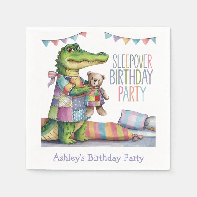 Servilleta De Papel Cita del coligador duerme por fiesta de cumpleaños (Anverso)