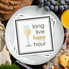 Servilleta De Papel Cita divertida de Long Live Happy Hour