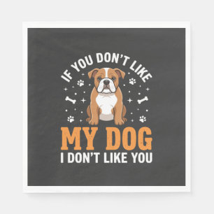 Servilleta De Papel Cita Divertida De Mi Perro Bulldog