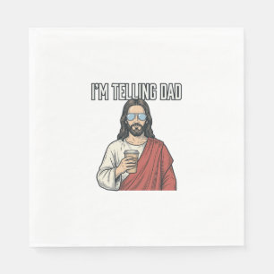 Servilleta De Papel Cita divertida de papá cristiano vintage
