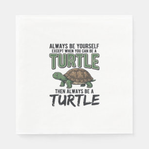Servilleta De Papel Cita Divertida de Tortuga Diseño Vector Vintage_1