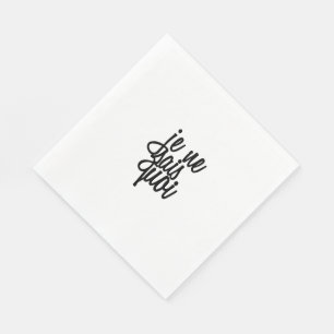 Servilleta De Papel Cita francesa "Je Ne Sais Quoi"